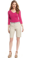 Thumbnail for your product : Charter Club Belted Bermuda Shorts