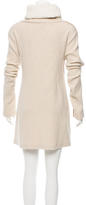 Thumbnail for your product : Celine Leather-Trimmed Turtleneck Dress w/ Tags