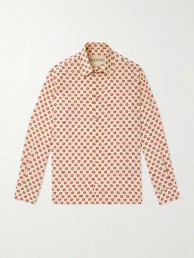 Valentino Garavani Printed Silk Crepe de Chine Shirt