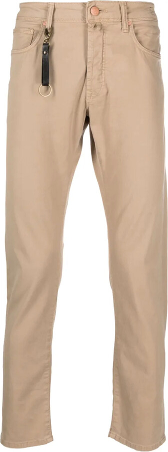 Incotex Logo-Patch Straight-Leg Jeans