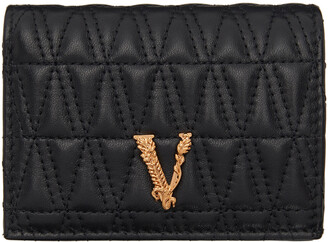 Versace Black Quilted Vitrus Wallet