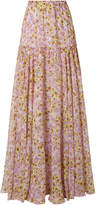Thumbnail for your product : Giambattista Valli Floral-print Silk-chiffon Maxi Skirt