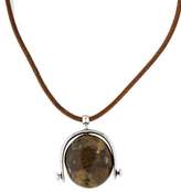 Thumbnail for your product : Hermes Jasper Stirrup Pendant Necklace