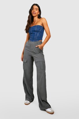 High Waisted Charcoal Trouser