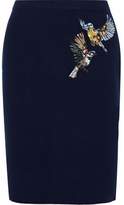Thumbnail for your product : Markus Lupfer Embellished Merino Wool Pencil Skirt