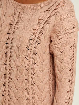 Ryan Roche - Cable-knit Cashmere Sweater - Pink