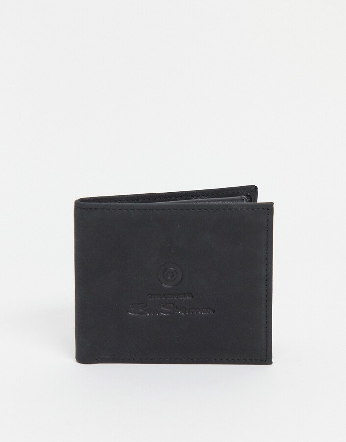 Ben Sherman leather card wallet in black - ShopStyle