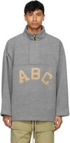Thumbnail for your product : Fear Of God Grey 'ABC' Pullover Zip-Up Sweater