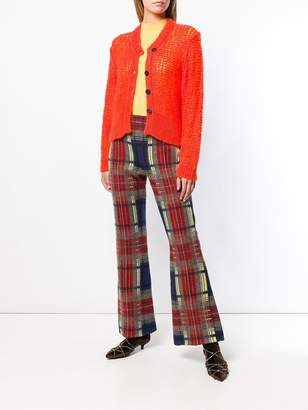 Sonia Rykiel tartan pattern trousers