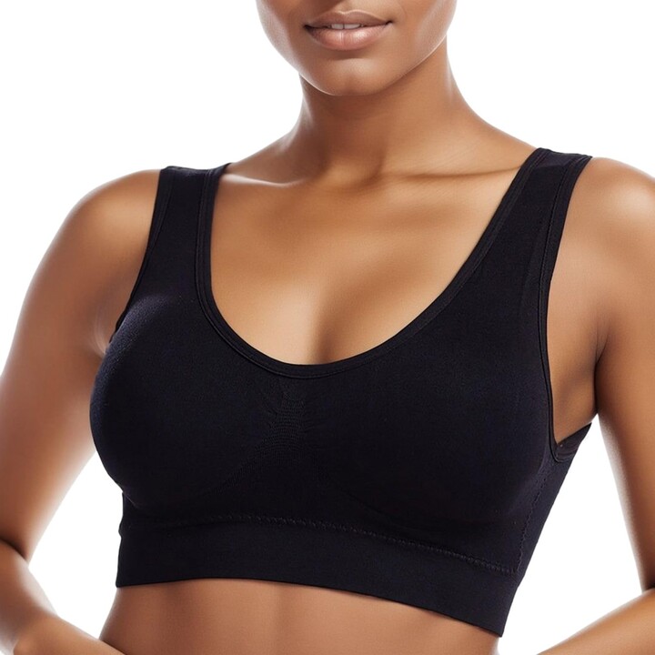 WWricotta Women's Seamless MID Solid Color Sports Bra with