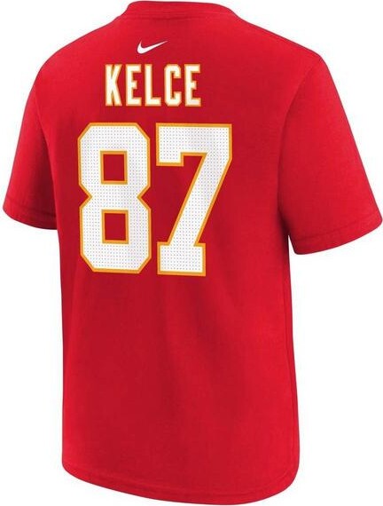 Nike Kids' Kansas City Chiefs Travis Kelce #87 Fuse Name & Number T-Shirt Large Red