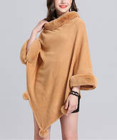 Camel Sweater Poncho - ShopStyle