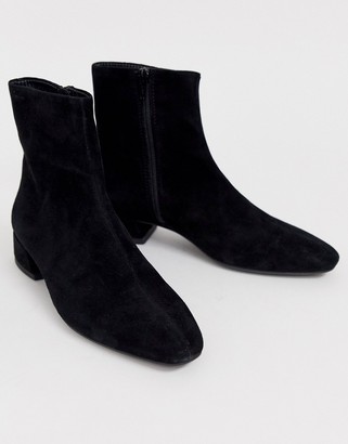 Vagabond Joyce black suedeflat ankle boots - ShopStyle