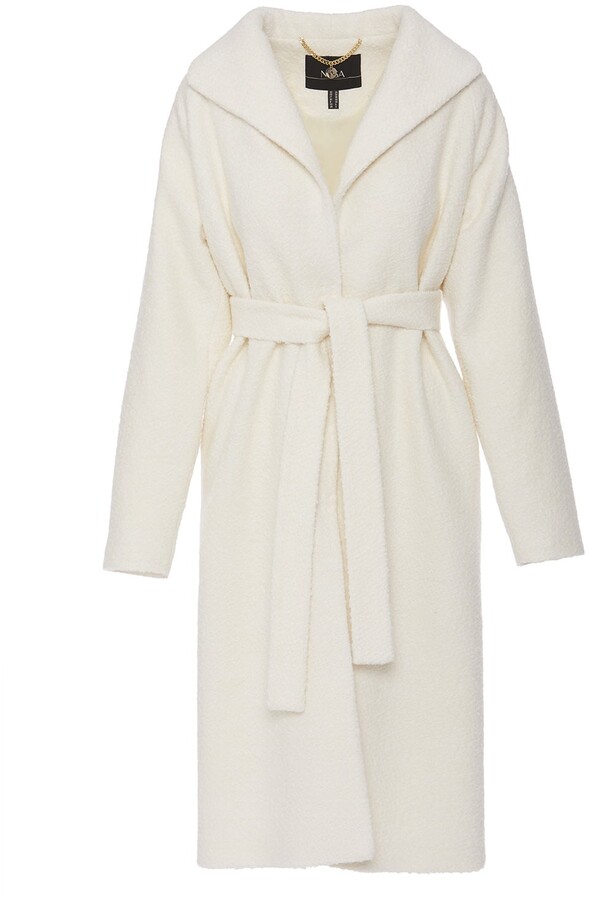white wool wrap coat