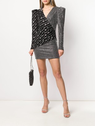 Versace Crystal Studded Fitted Dress