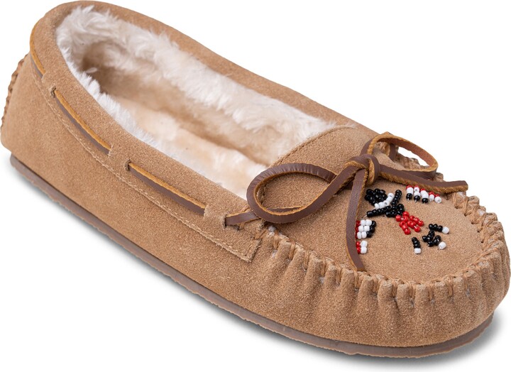 Minnetonka Cerise Faux Fur Scuff Slipper ShopStyle