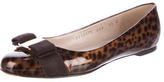 Thumbnail for your product : Ferragamo Patent Leather Vera Flats