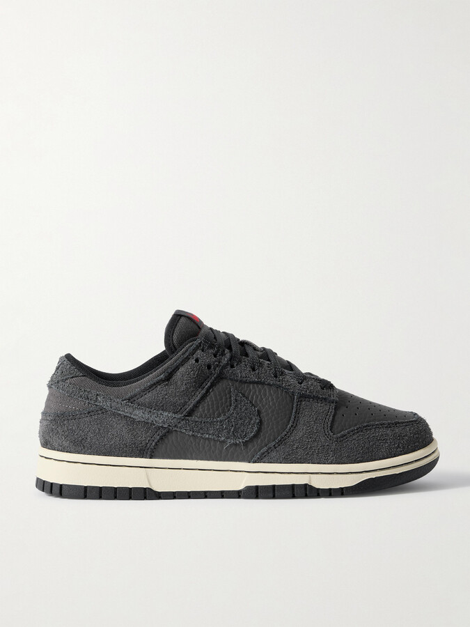 Nike Dunk Low PRM Suede and Full-Grain Leather Sneakers