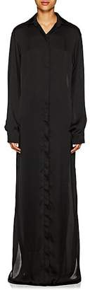 Juan Carlos Obando Women's Washed Satin Long Shirtdress - Black