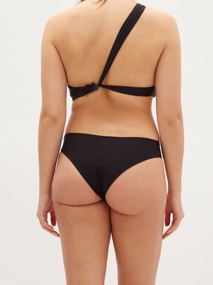 Sara Cristina Wrap Jersey Bikini Top - Black