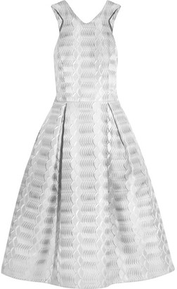 Mary Katrantzou Laguna Metallic Jacquard Dress - Silver