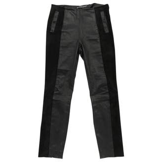 Balenciaga Black Leather Trousers