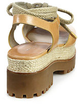 Thumbnail for your product : Michael Kors Kirstie Leather and Rope Platform Sandals