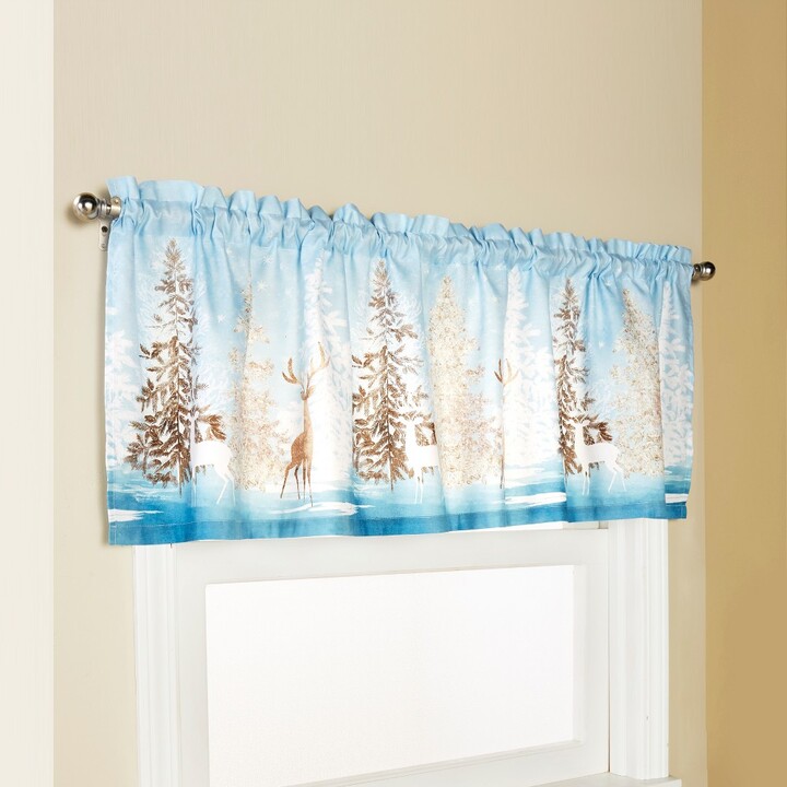 The Lakeside Collection Lakeside Christmas Window Valance Winter