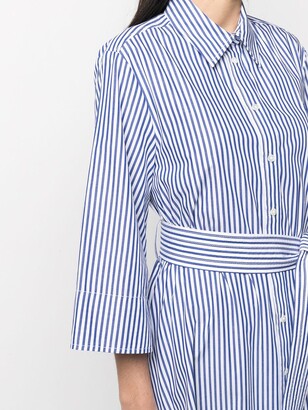P.A.R.O.S.H. Stripe-Print Tie-Waist Dress