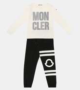 Thumbnail for your product : Moncler Enfant Embroidered logo stretch cotton top