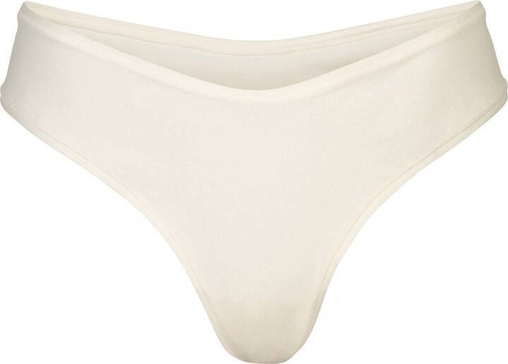SKIMS Cotton Jersey Dipped Thong ShopStyle Plus Size Intimates