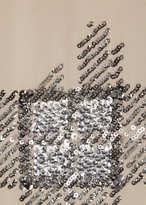 Thumbnail for your product : By Malene Birger Delona cream checked sequinned dress