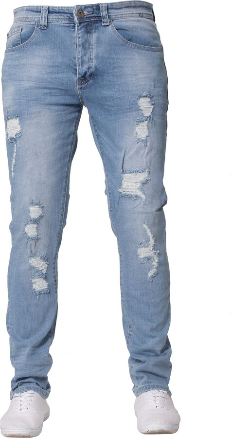 Mens Light Ripped Jeans Shop The World S Largest Collection Of Fashion Shopstyle Uk