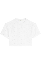 Thumbnail for your product : Vanessa Bruno AthÃ© Floral Eyelet Crop Top