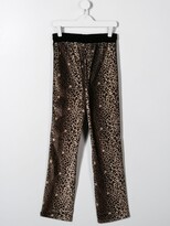 Thumbnail for your product : John Richmond Junior TEEN leopard print track trousers