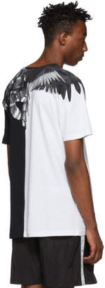 Marcelo Burlon County of Milan Black and Silver Snakes Wings T-Shirt