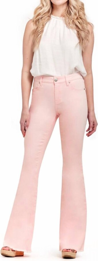 1822 Denim 34" Mid-Rise Flare Jeans Blush