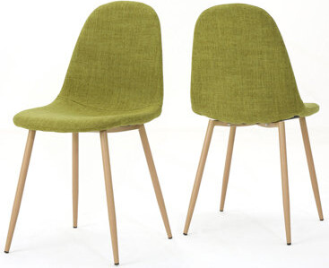 George Oliver Mid-Century Modern Fabric Upholstered Dining Chairs Set Of 2