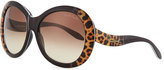 Thumbnail for your product : Roberto Cavalli Oversized Leopard-Print Sunglasses