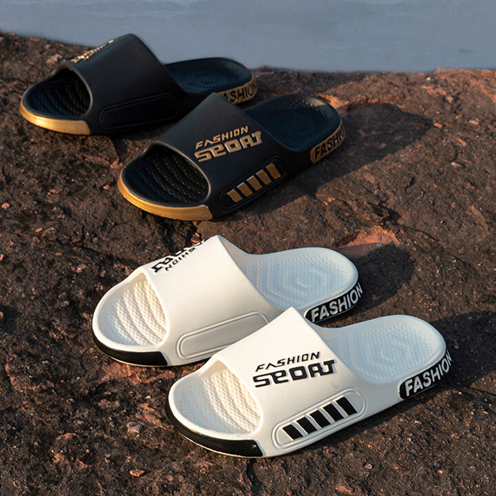 NONE Fashion Men & apos;s Summer Slippers Anti-slip EVA Soft Sole Slipper Outdoor Beach Flip Flops for Men Household Comfortable Shoes