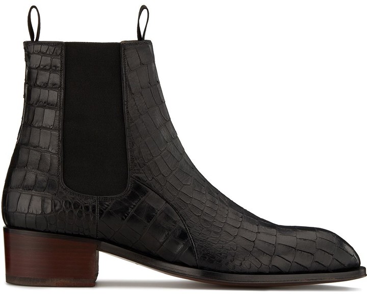 crocodile leather boots