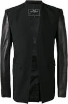 Thumbnail for your product : Unconditional leather sleeve cutaway jacket