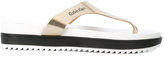Calvin Klein - simple flip flops - women - Cuir de veau/PVC/rubber - 37