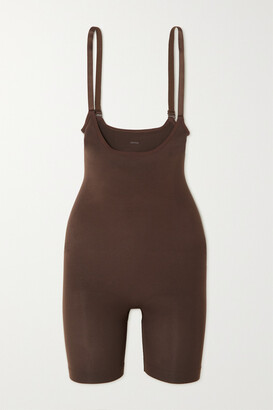 Womens Skims brown Seamless Sculpt Open-Bust Bodysuit