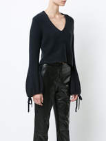 Thumbnail for your product : A.L.C. cropped ribbed v-neck sweater
