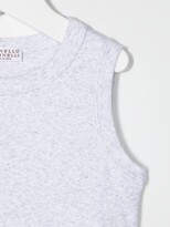 Thumbnail for your product : BRUNELLO CUCINELLI KIDS Sleeveless Cropped Top