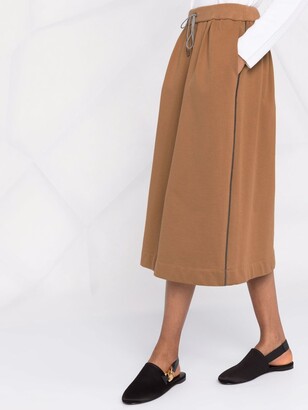 Fabiana Filippi Monili side-stripe knit skirt
