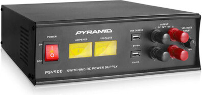 Pyle Pyramid PSV500 Universal Compact 50 Amp Adjustable 12 To 15 Volts Output Home Bench Power Converter Supply, With 2 USB Ports And Overload Protection
