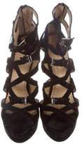 Thumbnail for your product : Charlotte Olympia Suede Cage Sandals