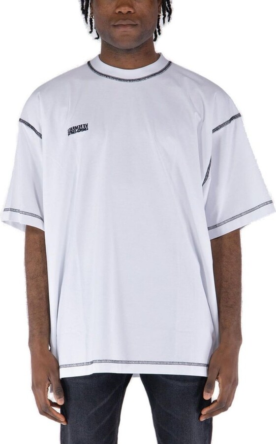 Vetements Inside Out Logo Embroidered T-Shirt